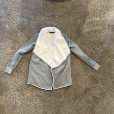 Abercrombie  Fitch Cardigan Size S Sherpa lined Gray Waterfall Cozy