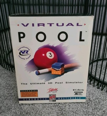 Virtual Pool 3D (1995) - IBM US PC Big Box, OVP & CIB, Interplay, Retro Billard 