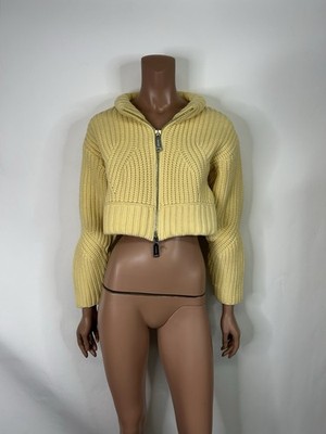Dsquared2 AW2016 Cropped Yellow Sweater Jacket XS