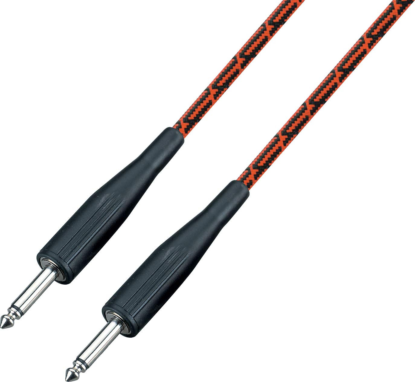 Винтажный гитарренкабель KNAUER 6m - schwarz/rot