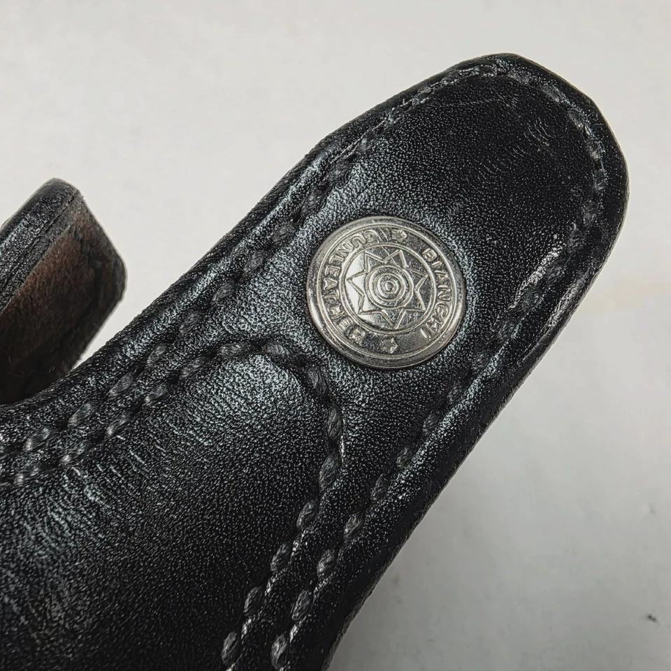 复古 Bianchi #5BHL S & W .44 黑色皮革旋转枪套 右握 — 第 4/4 张图片