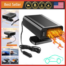12V Car Heater Cooler Fan, 360  Adjustable Defrost Demist, Compact Design