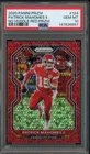 2020 Panini No Huddle Red Prizm #124 Patrick Mahomes II Chiefs 13/50 PSA 10