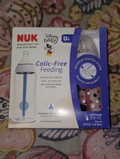 NIB Disney BABY NUK 3 Pack BABY BOTTLE Mickey Mouse Smooth Flow 10oz Anti-Colic