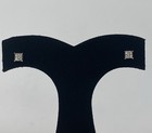 14k White Gold Natural Princess Cut Diamond Stud Earrings 1.0g Approx 0.15 CTW — photo 3