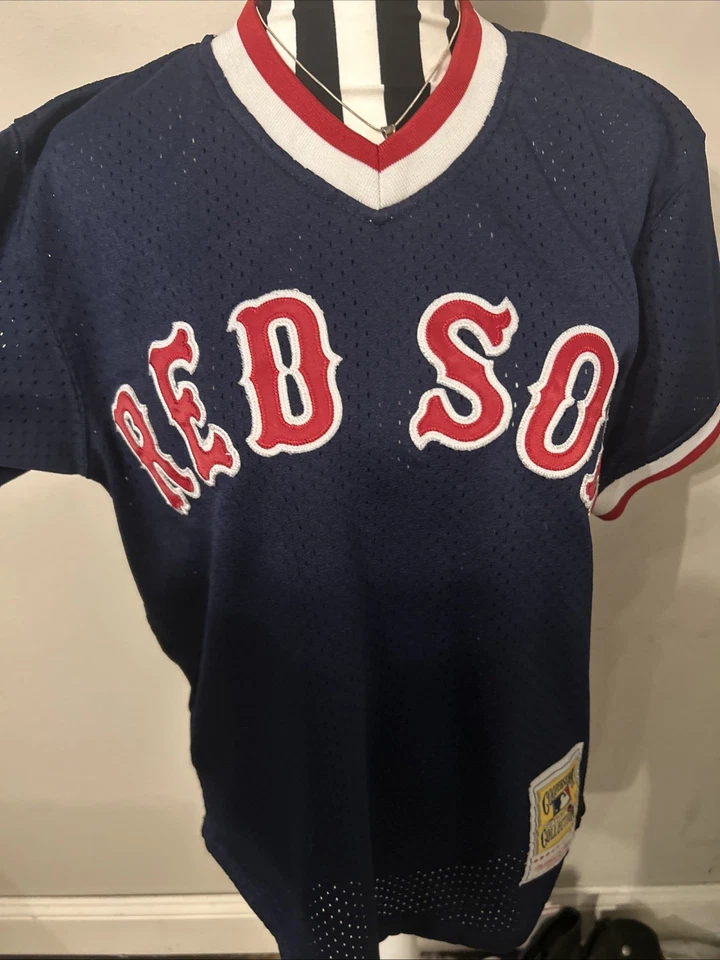 正品 Mitchell & Ness 波士顿红袜队 #9 Ted Williams 1990 美国职棒大联盟球衣复古 — 第 2/4 张图片
