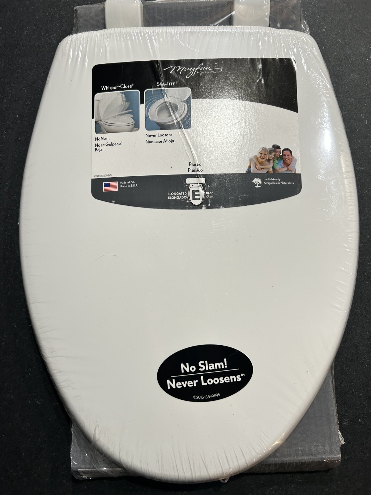 Mayfair Whisper Close Elongated Toilet Seat