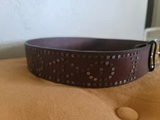 tailored sportsman belt metal dots leather small