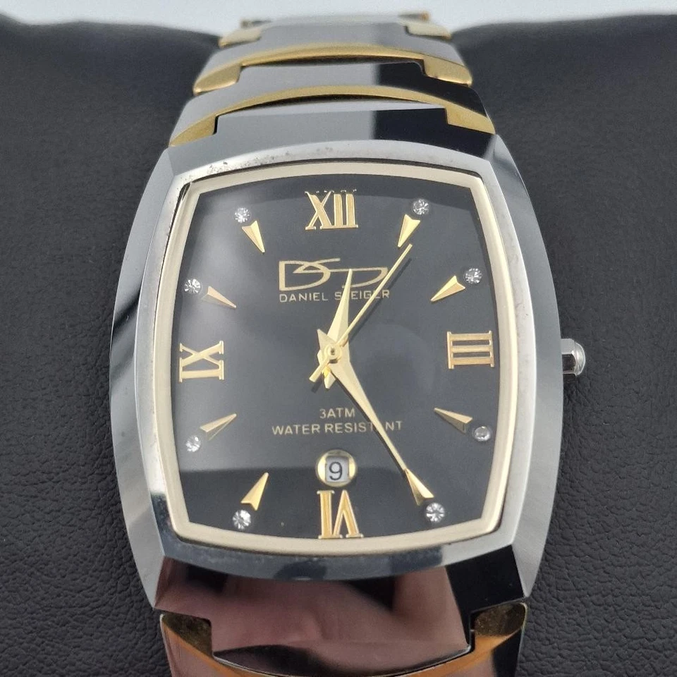Reloj de cuarzo Daniel Steiger 9177T-M Excelsior tungsteno para hombre con fecha de dos tonos Foto 2 de 4