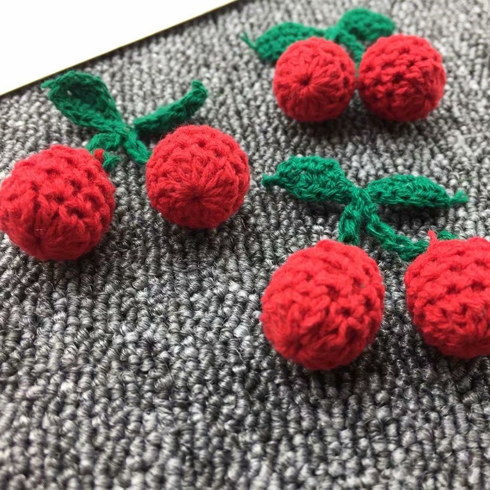 Red Day Prop Red Cherry Resin Earring Accessories Durable DIY Eardrop Props for ...