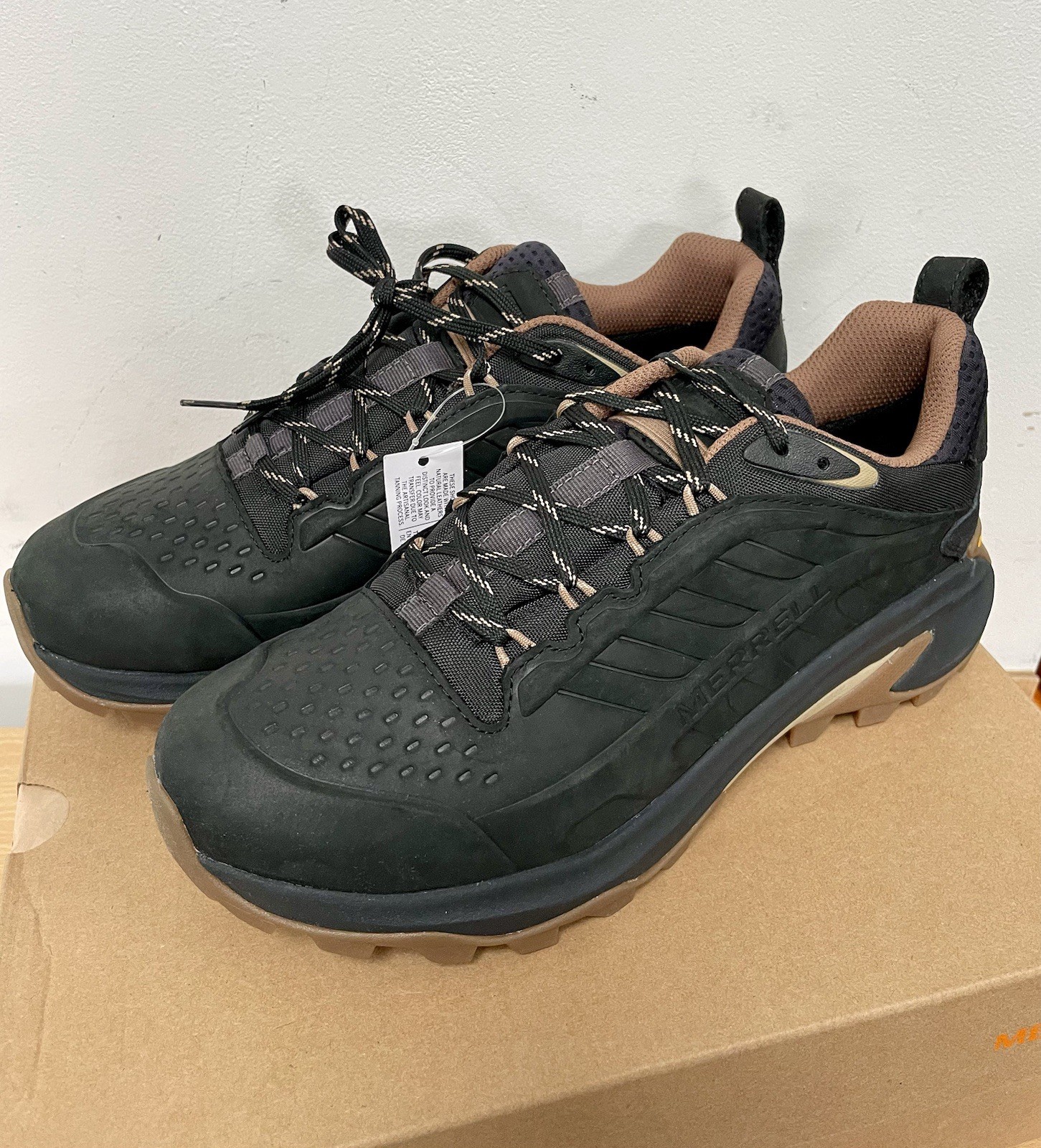 Nuove scarpe da ginnastica escursionismo Merrell da uomo Moab Speed 2 in pelle impermeabili UK 8