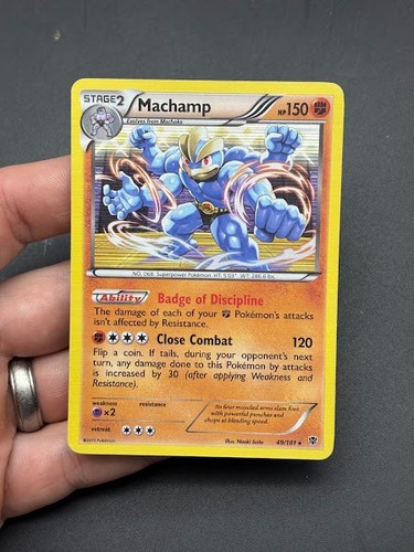 Machamp 49/101 Holo Rare Plasma Blast Pokemon LP/MP