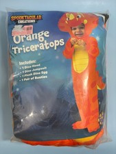 Spooktacular creations Toddler Triceratops Costume - Size 18-24 mo - Orange rare