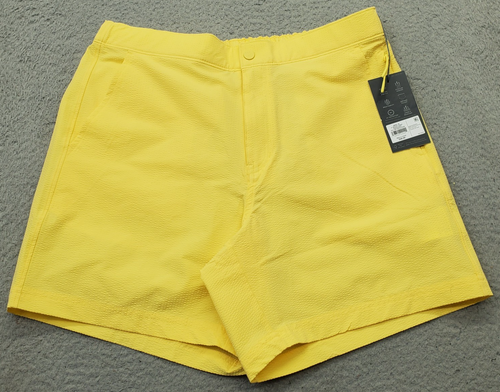 VRST Seersucker Shorts Herren Medium gelb Golf Performance Stretch entspannte Passform - Bild 1 von 8