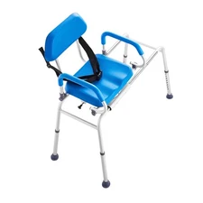Sliding & Swiveling Bath Chair 330lb Capacity Height Adjustable Legs