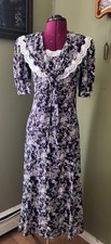 Vintage Jessica McClintock Gunne Sax Dress Size 3/4 Floral Cottage Core Prairie