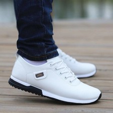 Men's PU Leather Business Casual Shoes for Man Outdoor Breathable Sneakers Male