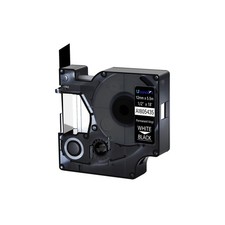 1PK 1805435 White on Black Vinyl Industrial Label 12mm for DYMO Rhino 5200 Tape