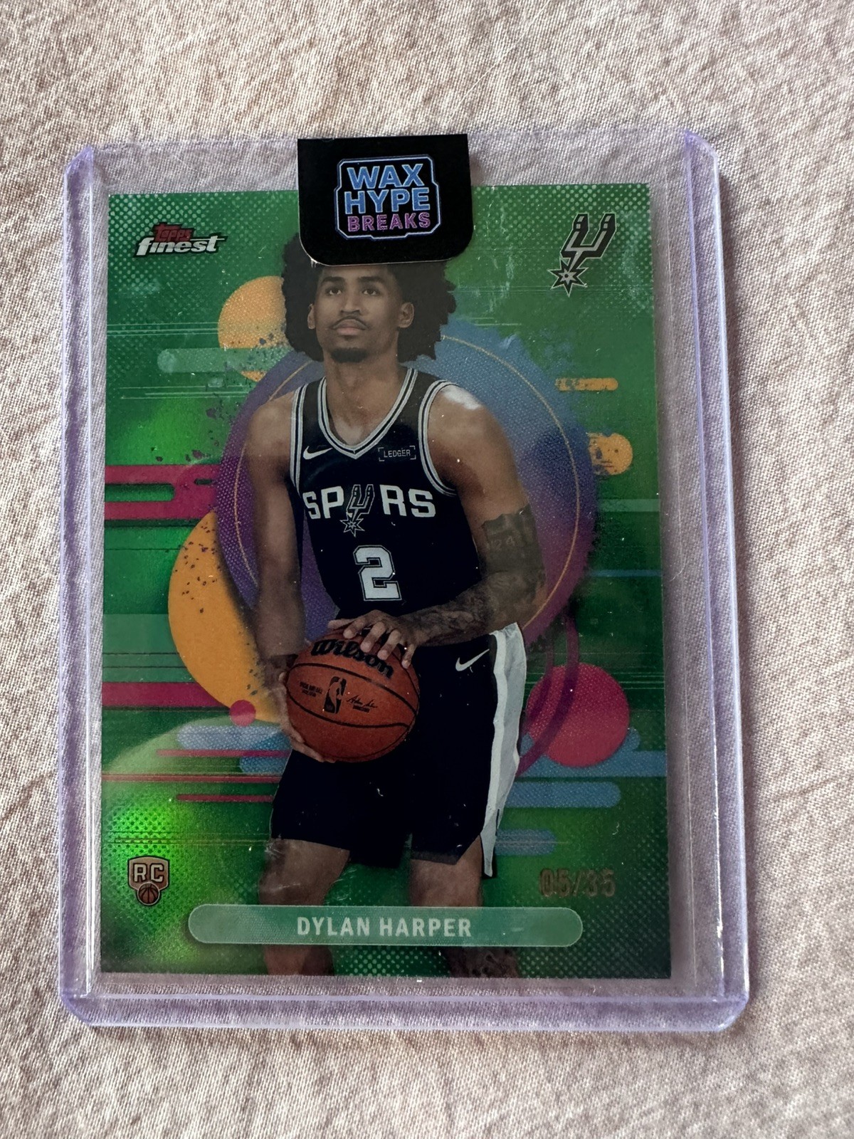 2025-26 Topps Finest Dylan Harper #102 RC Rookie Uncommon Green Refractor /35