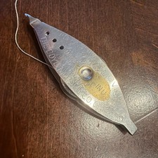 Vintage Boye Improved Tatting Shuttle Metal Lace Making Tool Chicago USA w Hook