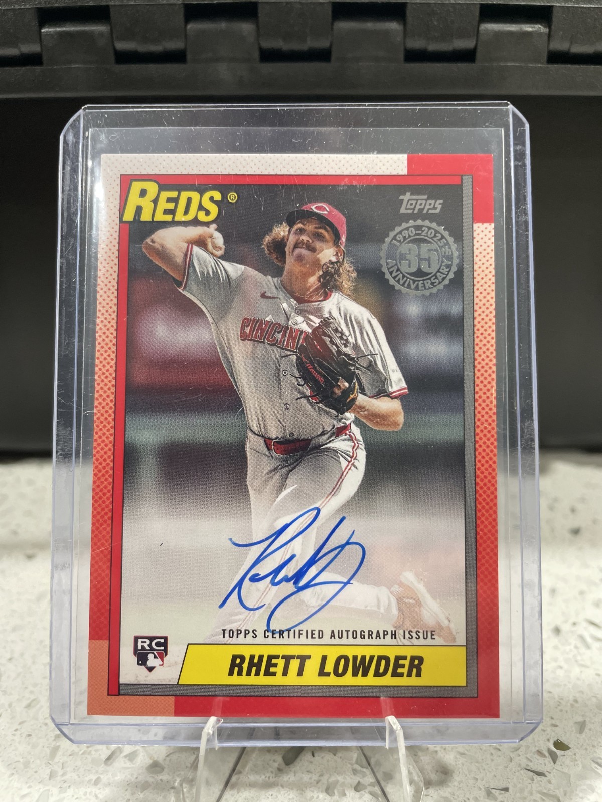 2025 Topps Series 2 - 1990 Topps Baseball Autographs Rhett Lowder #90B2-RL (AU,