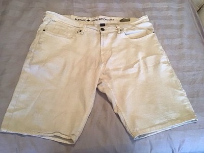 Buffalo David Bitton Evan-X White Shorts Size 34 - 12 Inch Inseam