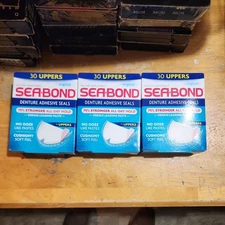 3 Pack Sea-Bond Upper Adhesive Denture Seals, Original, 30 Ct