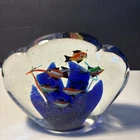 Murano style Art Glass Aquarium Fish Paperweight