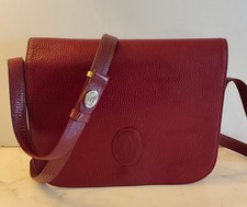 CARTIER CAMERA BAG POSTINA a Patta Intera 3 Soffietti Tracolla Pelle Bordeaux