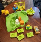 Vintage Fisher Price Little People Playground Set, School Desks, Figures