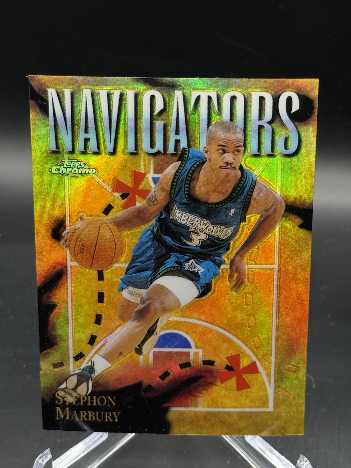 1998-99 Topps Chrome Season's Best Navigators Stephon Marbury #SB4 Refractor