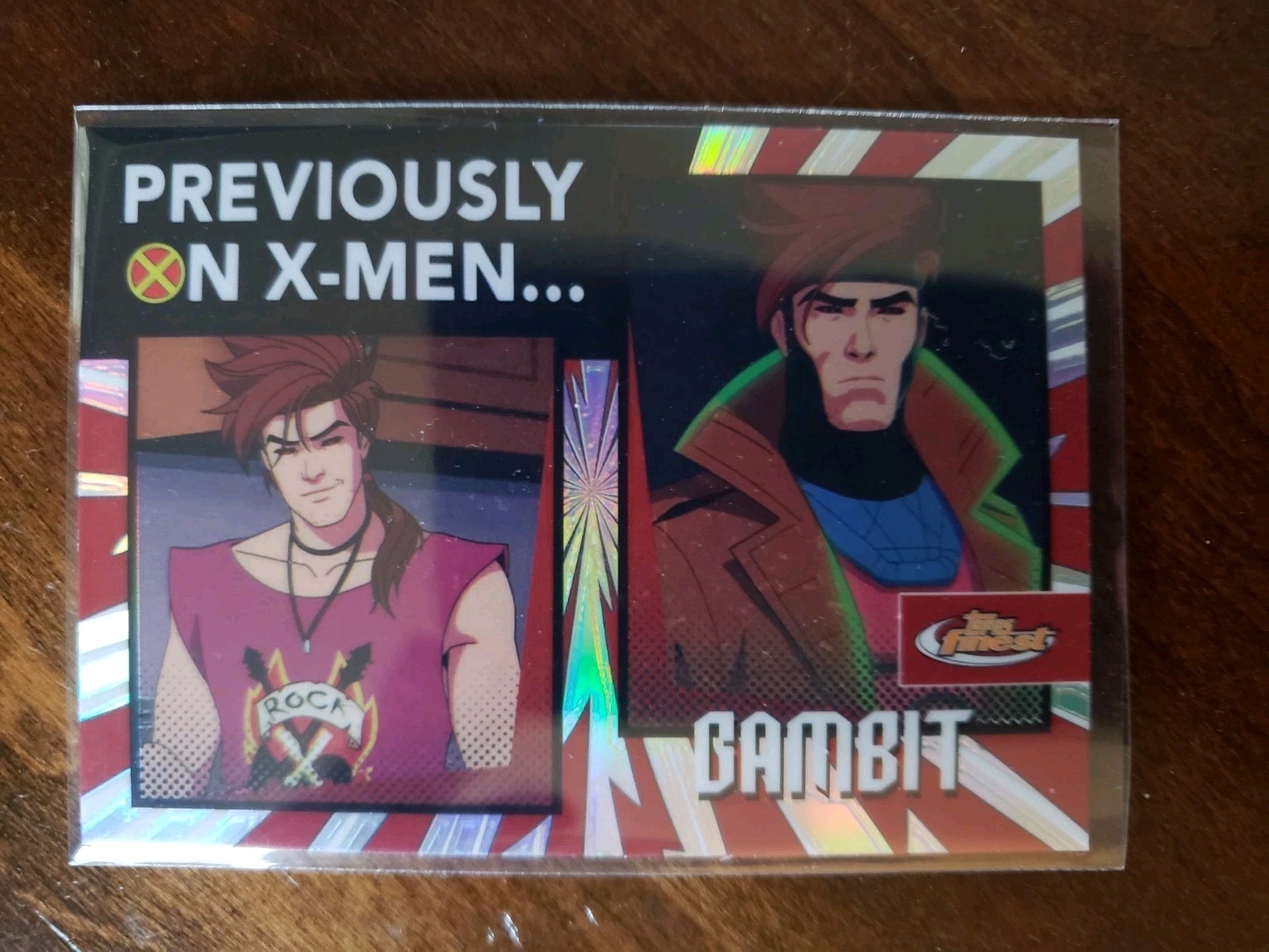 2025 Topps Finest X-Men '97 Previously On X-Men Gambit #PO-25