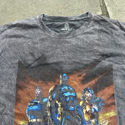 #ad #ad DC Comics Shirt Mens Large Gray Justice League Trinity Modern Acid Wash $9.41