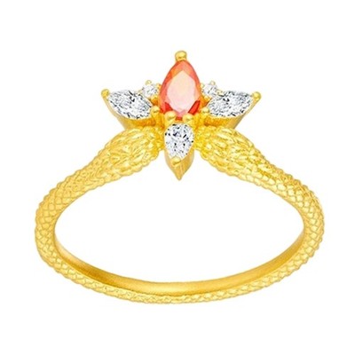 Elegant Copper Snake Rings With Mystical Symbol For Special Occasions