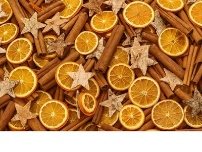 Bastelpaket 150 tlg Birkensterne Zimtstangen Orangenscheiben Weihnachten Basteln - Bild 1 von 4