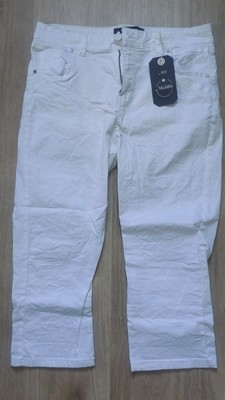 Multiblu Caprihose weiß Knitterlook Gr. 38 NEU mit Etikett