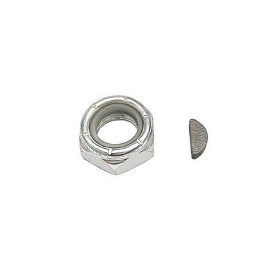 GM Saginaw Power Steering Pump Pulley Nut & Keyway SB & BB Chevy Chrome