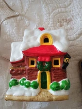 Vintage Porcelain Ceramic Lighthouse Christmas Village Light-Up House