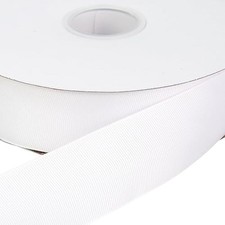 1 1/2 Inch White Grosgrain Ribbon for Gift Wrapping, 100 Yards High De