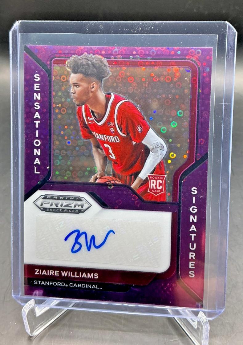2021/22 Panini Prizm Draft Picks ZAIRE WILLIAMS RC Purple Disco AUTO 37/50
