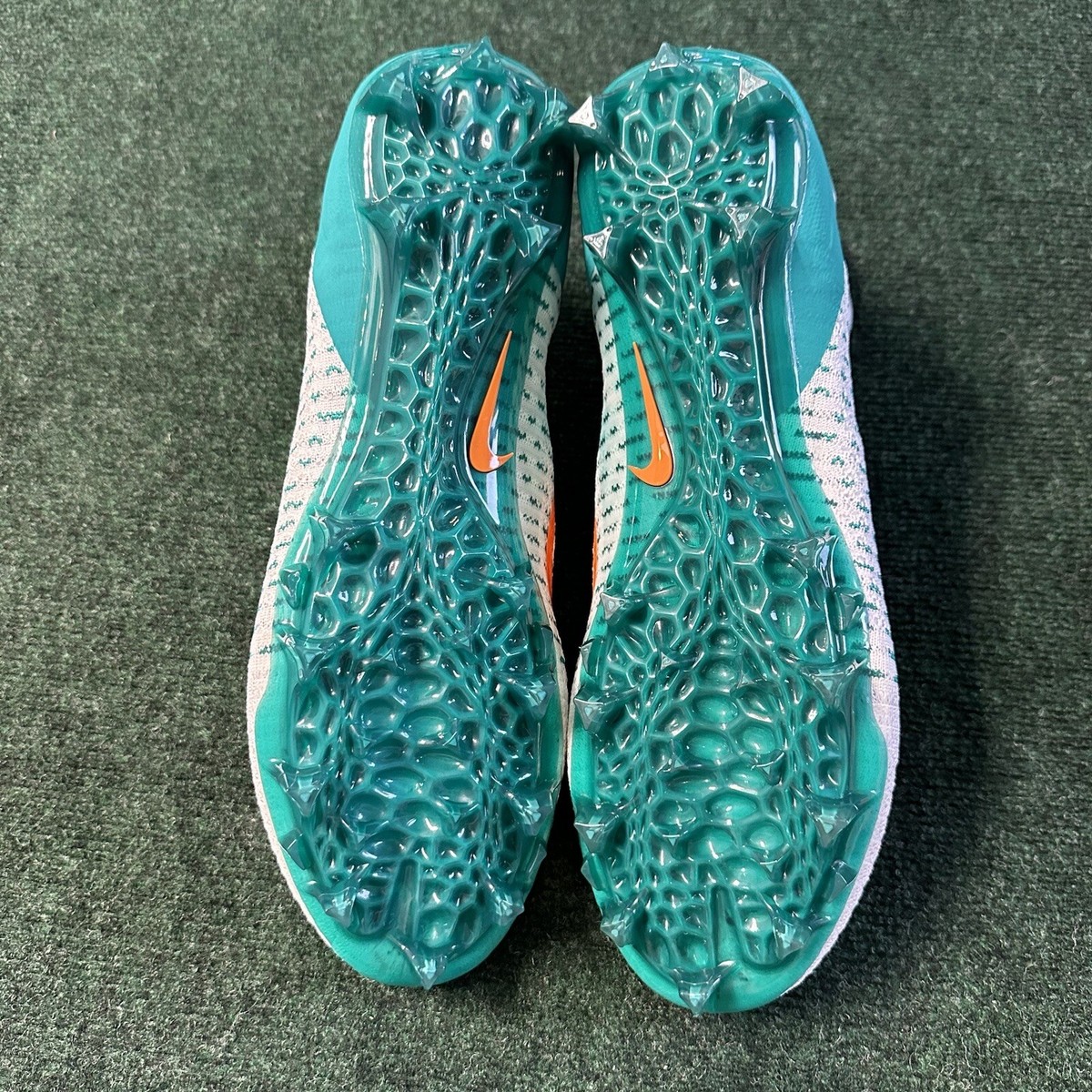 Nike Alpha Menace Elite 2 Football Cleats Miami Dolphins BV2077-108 Men\'s Sz 15 Nike Alpha Menace Elite 2 Football Cleats Miami Dolphins  main image 4