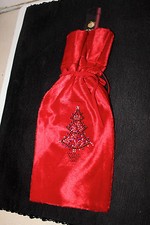 XMAS RED WINE BAG W/CHRISTMAS TREE