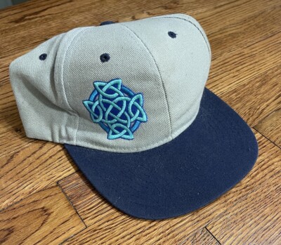 Vintage 90s Pit Bull Gray Grateful Dead Celtic 100% Acrylic SnapBack Hat Cap