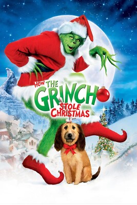 2000 How the Grinch Stole Christmas Movie Poster 11X17 Jim Carrey Cindy Lou Who 
