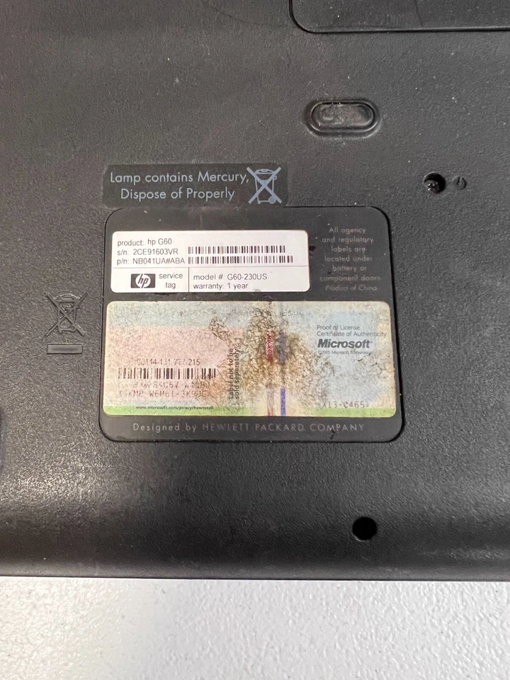 Toshiba Satellite Laptop Portable Computer A205 S5000 Intel Celeron Dolby WiFi - Image 2 of 2