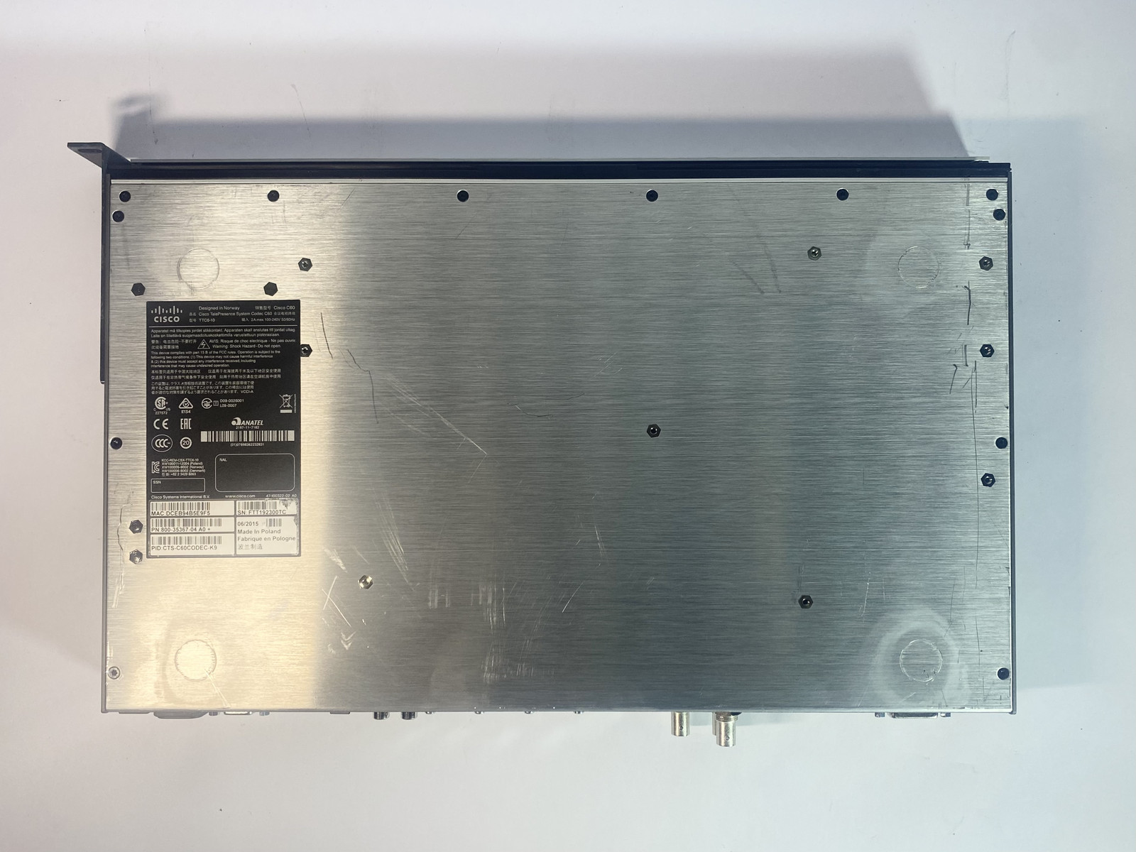 Cisco C60 TelePresence System Codec Video Conferencing Rack Unit - tested