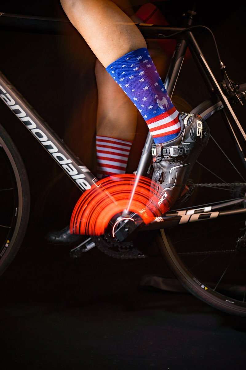 "USA" 6" Men&rsquo;s And Women's Cycling Socks, Athletic Socks with Light Compression