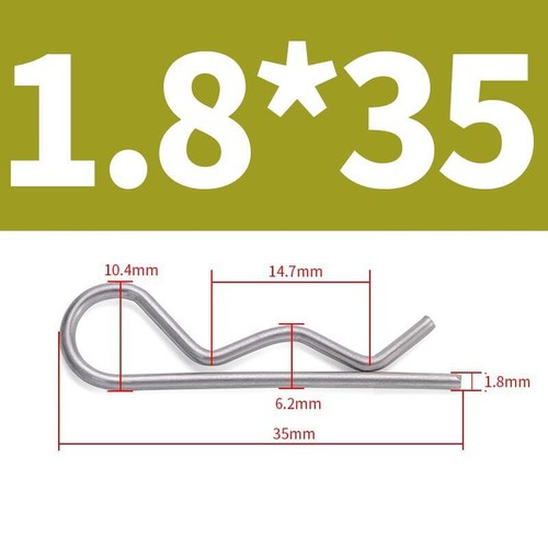 R Clip Stainless Steel 304 A2 Beta Pins 1.0mm 1.2mm 1.5mm 2mm 2.5mm 3mm 4mm-6mm - Picture 10 of 29