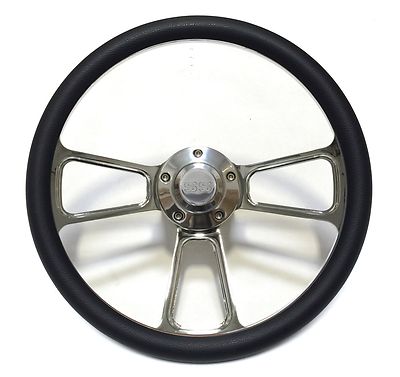 1967-1968 El Camino 14''  Billet and Black Steering Wheel Kit, with SS Horn