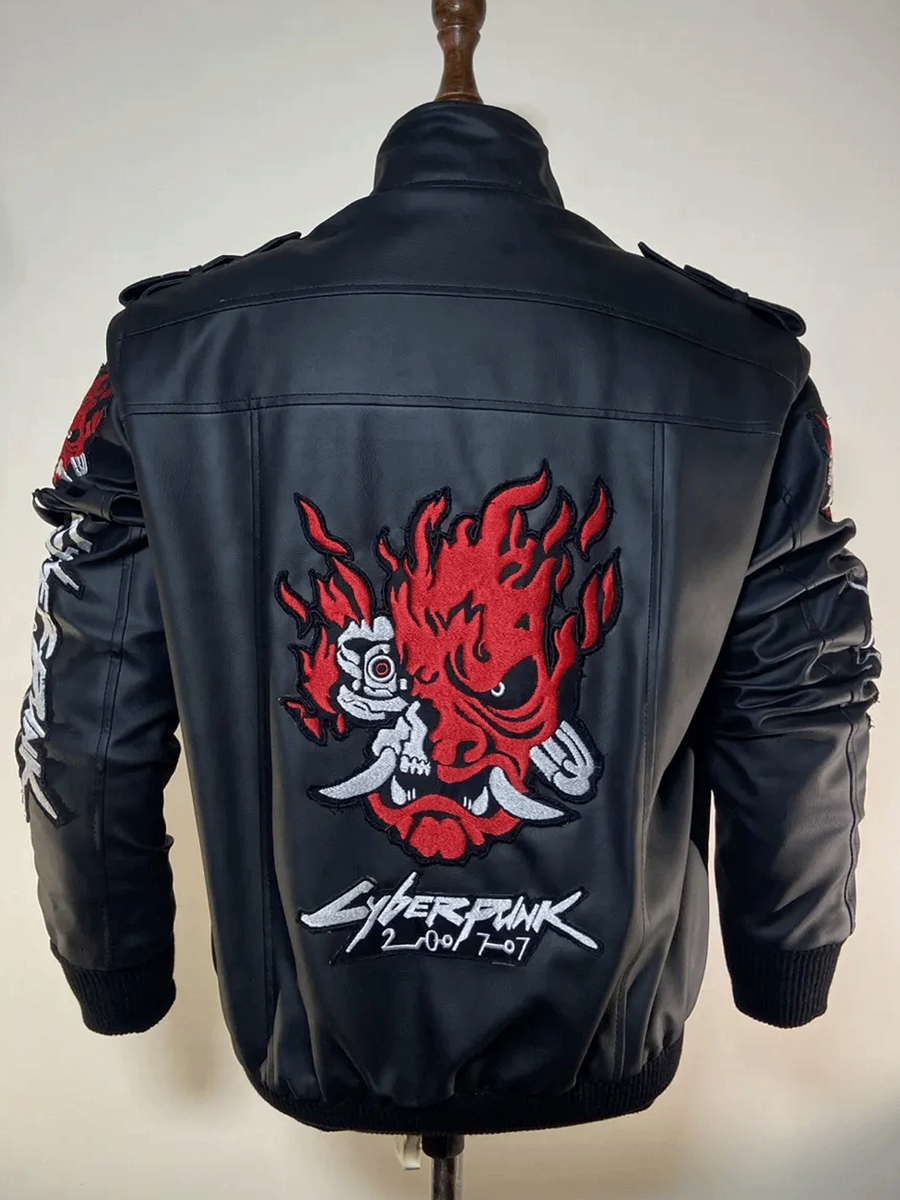 Cyberpunk 2077 Johnny Samurai Black Leather Jacket for Men and